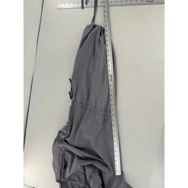 Free People Anthropologie Gray Utility Jumpsuit Sz S Ruched Bust Parachute Pants - Image 13