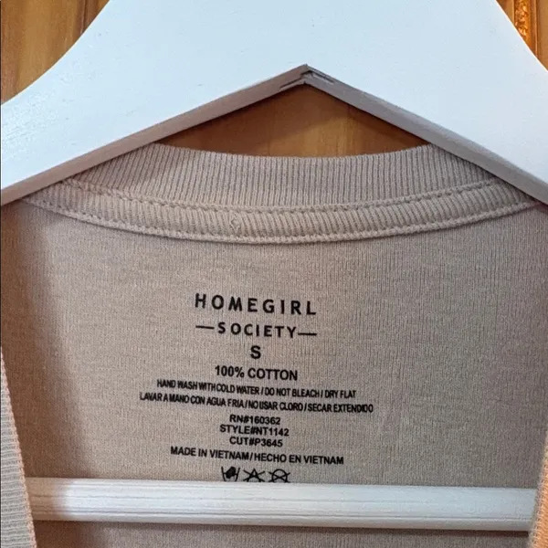 Homegirl Society Size Small Tan Malibu Beach Tank Top - Image 4