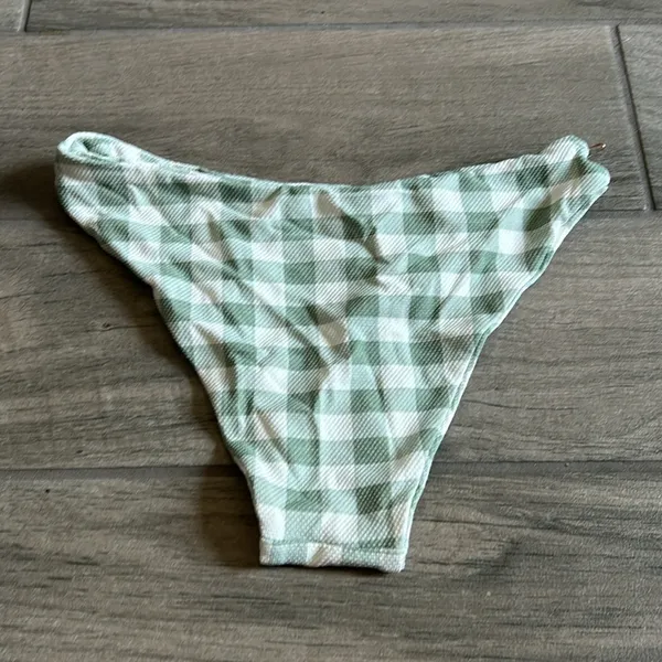 Mimi swim gingham bikini bottom White - Image 2