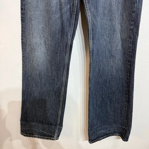 Zara Dark Wash Wide Leg Jeans High Rise Denim Pants Sz 8 - Image 4
