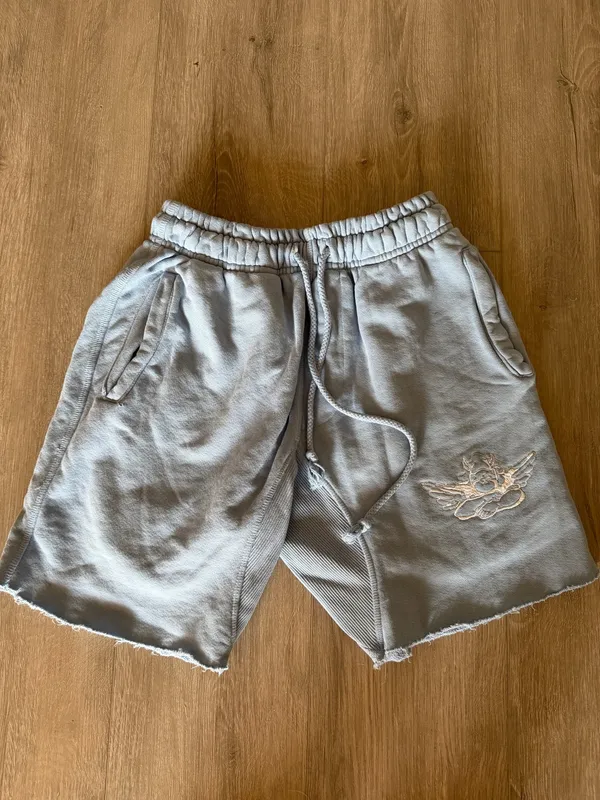 Boys Lie "Heaven Can Wait" Blue Raw Hem Shorts - Large - Image 3