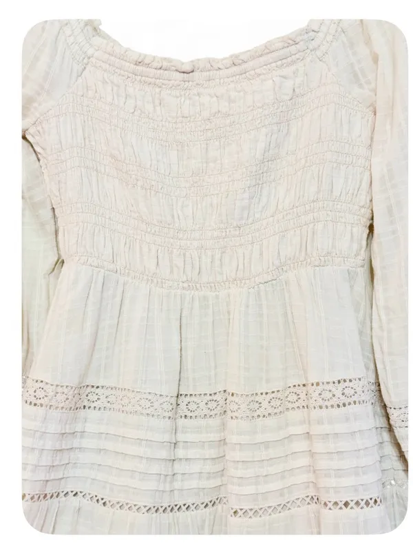 American Eagle Outfitters Women’s Boho Smocked Long Sleeve Mini Dress Size XS - Image 10