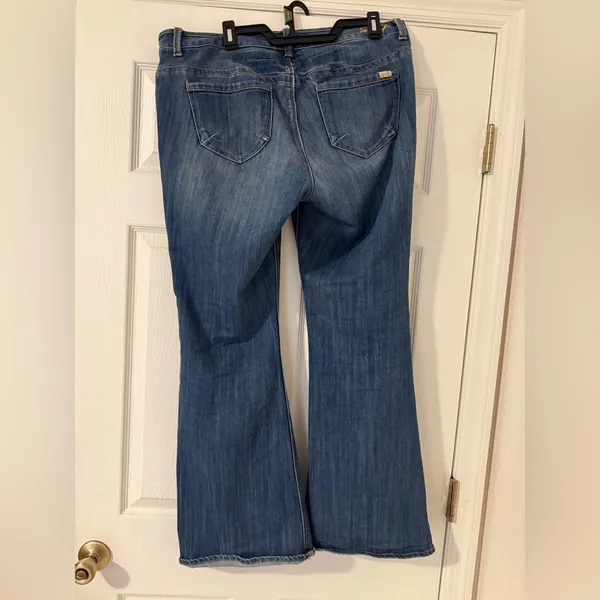 Seven7 Dark Blue Flare Jeans - Image 2