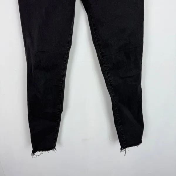 Abercrombie & Fitch High Rise Super Skinny Ankle Jeans Button Fly Black Size 28 - Image 3
