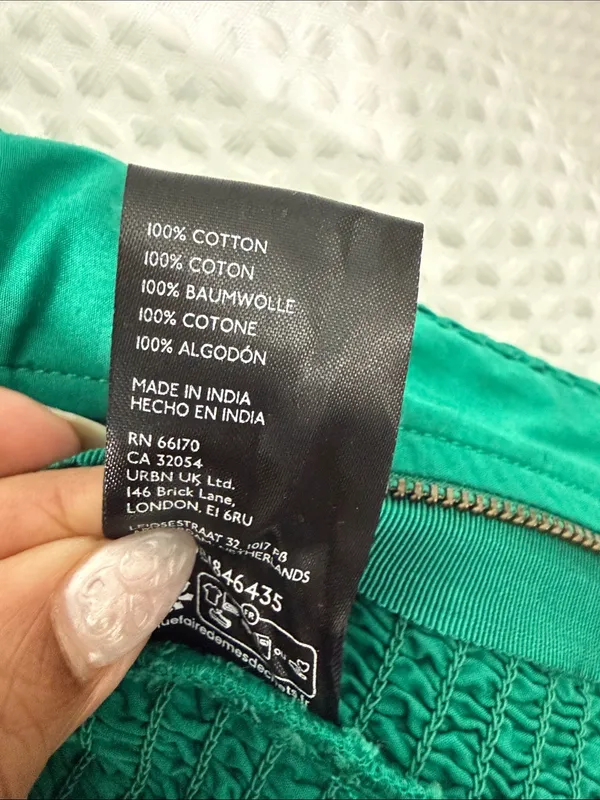 Maeve by Anthropologie Women’s Emerald Green Smocked Waist Zip-Front Top Size S - Image 7