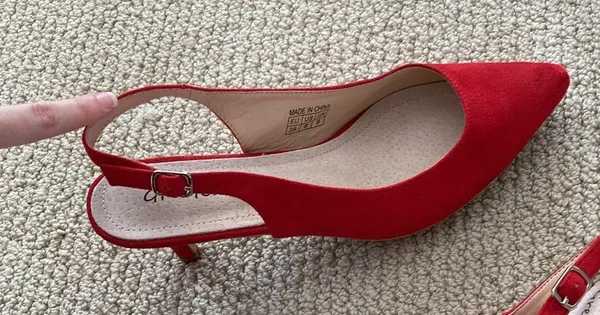 NEW Greatonu Bright Red Women’s Kitten Heels Suede Leather Size 39 Shoes NWOB - Image 7