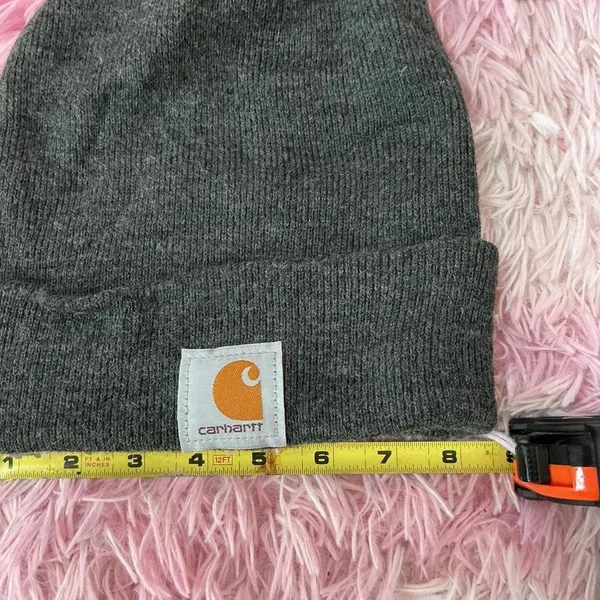 Carhartt Beanie Hat Knit Cap Warm Winter Cuffed Hat Gray‎ - Image 3