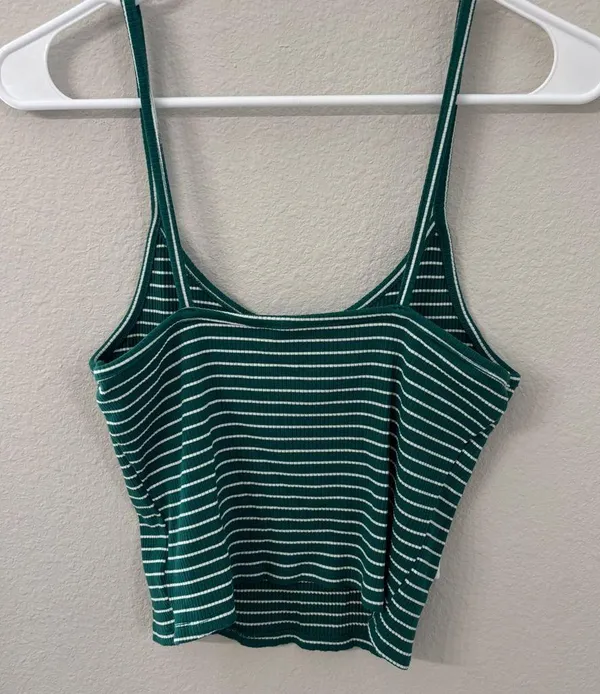 American Eagle Outfitters Green Fitted Crop Camisole - Image 3