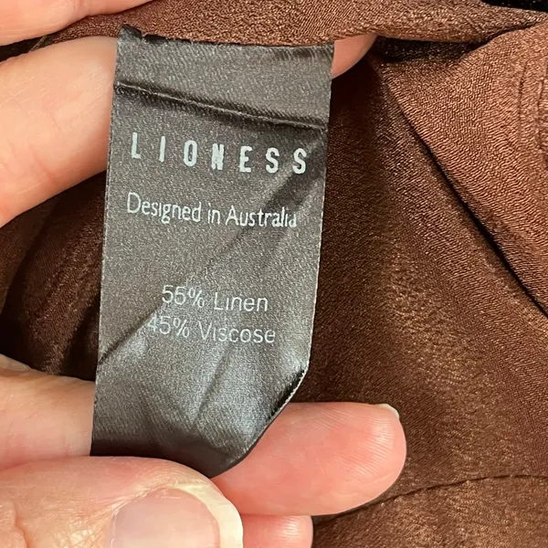 Lioness Del Gato Women's Chocolate Brown Corset Top Size M - Image 7