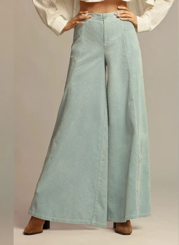 NWT Anthropologie Shine Corduroy Palazzo Pants Size 4 - Image 4