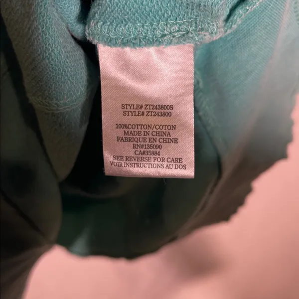 Z Supply Womens Replay Sweatshirt Teal Green Oversized Large - Image 3