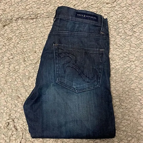 ROCK & REPUBLIC Berlin Denim Jeans. Size 10 W/2 % spandex‎ - Image 3