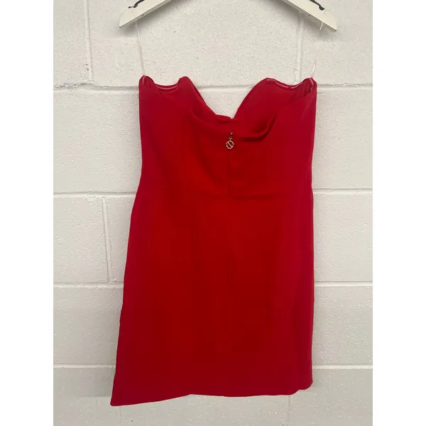 NWT Nookie Sz L Bisous Red Strapless Sweetheart Mini Party Holiday Club Dress - Image 5