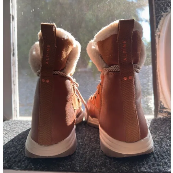 Ryka Alpine Womens 9W Brown Leather Suede Faux Fur Water Repellent Winter Boots - Image 5