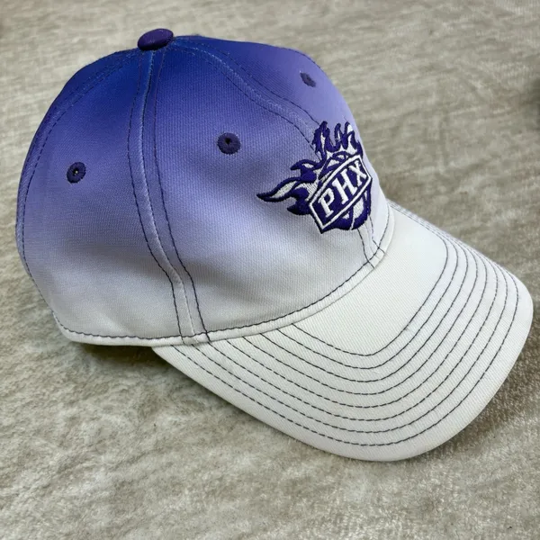 VTG Phoenix Suns Adidas Women NBA Ombre White Purple Bling Logo Y2K Cap‎ Hat - Image 5
