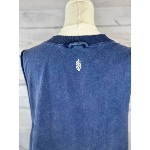 Free People Movement Muscle Tank Top Women’s XL Blue Sleeveless Oversized - Image 4