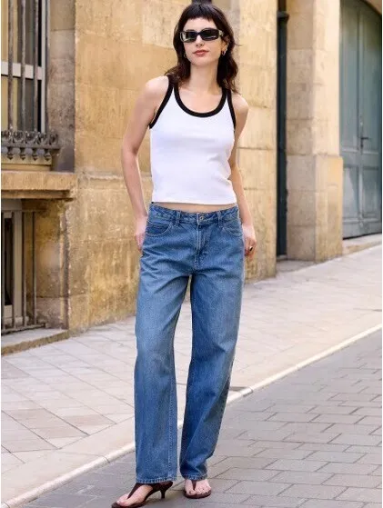 Uniqlo Soft Ribbed Tank Top | Ringer NWT Off White Small - Image 5