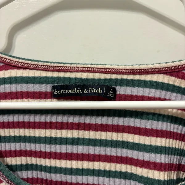 Abercrombie Stripe Long Sleeve Top - Image 5