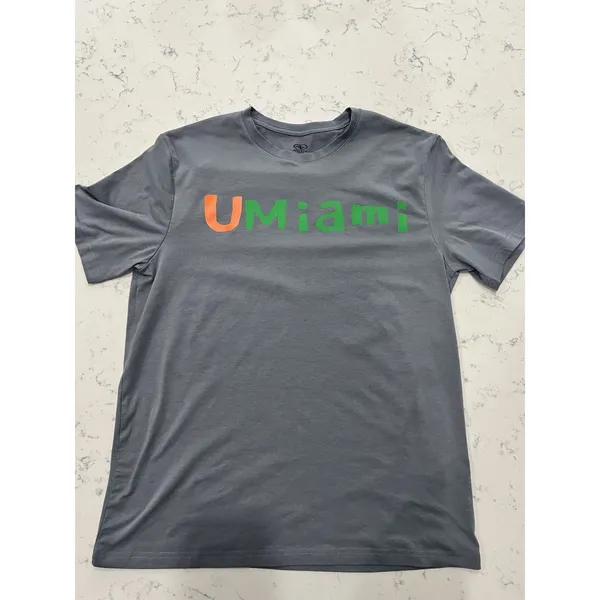 New University of Miami Gray T-Shirt Size Medium - Image 2