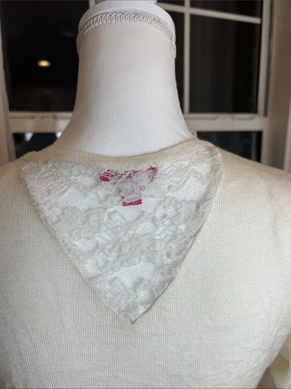 BONGO Y2K Cream Tie-Front Bandeau Top size medium. - Image 4