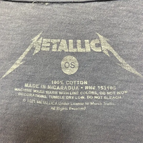 Metallica Live in Concert 92 Distressed Heavy Metal Tee One Size - Image 4