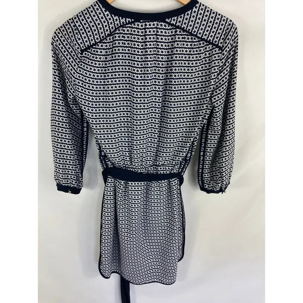 Banana Republic Chain Riveria Dress Tie Waist V Neck Size 0 - Image 6