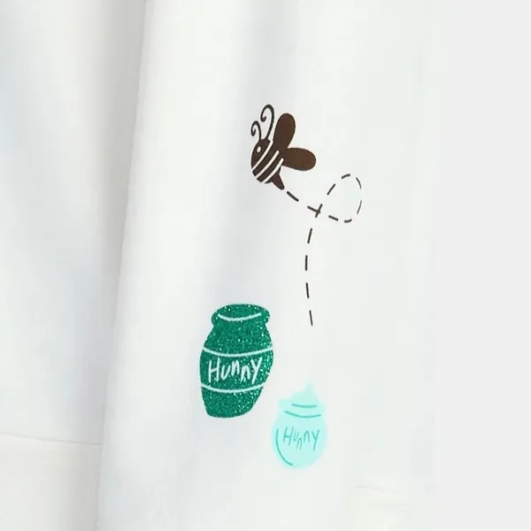 Disney Winnie the Pooh Lucky Bear St‎ Patricks Day Sweatshirt Cream NWT Size XS - Image 7