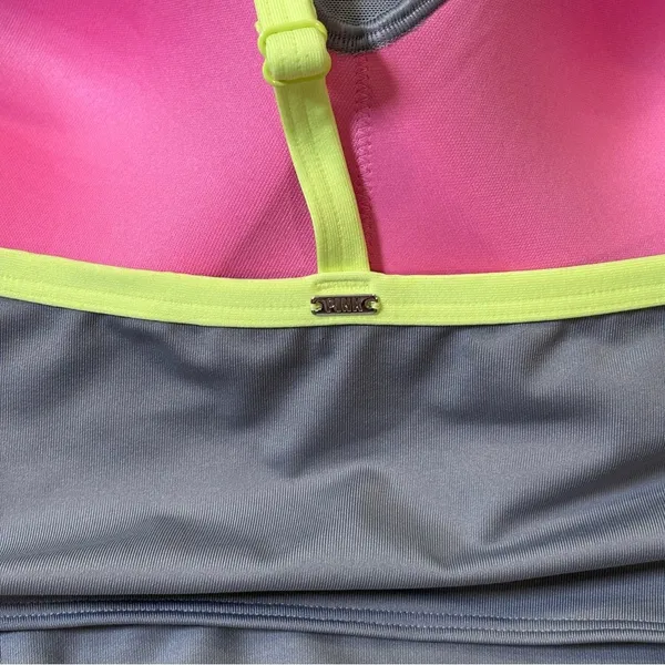 Victoria’s Secret Ultimate Push up Corset Gray Yellow Sports Bra New Size Medium - Image 10