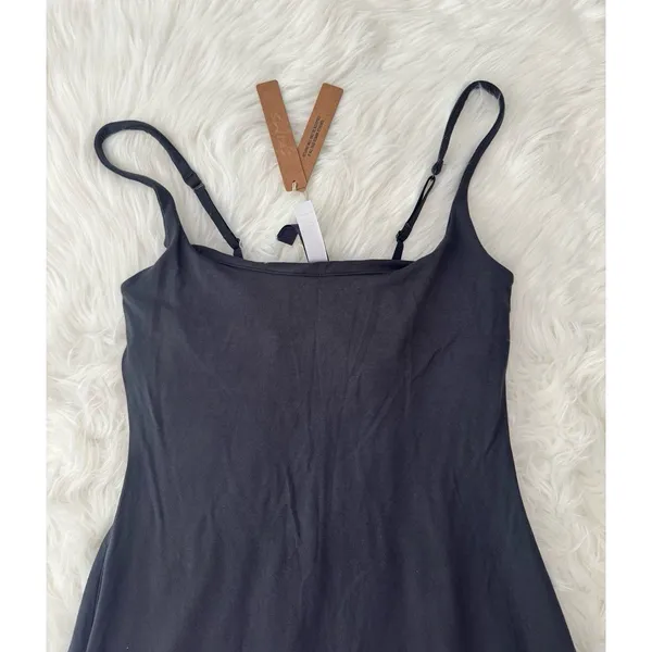 Skims Smooth Lounge Skimpy Strap Mini Dress Graphite Size XS - Image 4