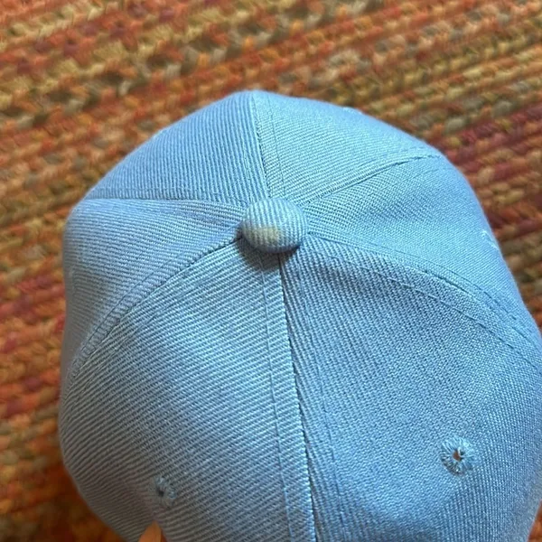 BLUE BASEBALL DAD HAT W FLOWER EMBROIDERY - Image 6