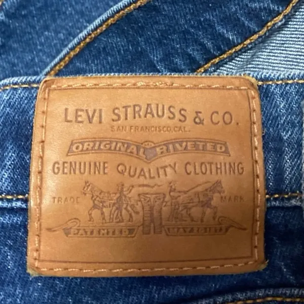 Levi's Wedgie Women's Blue High Rise Skinny Straight Denim Jeans Pants Size 28 - Image 7