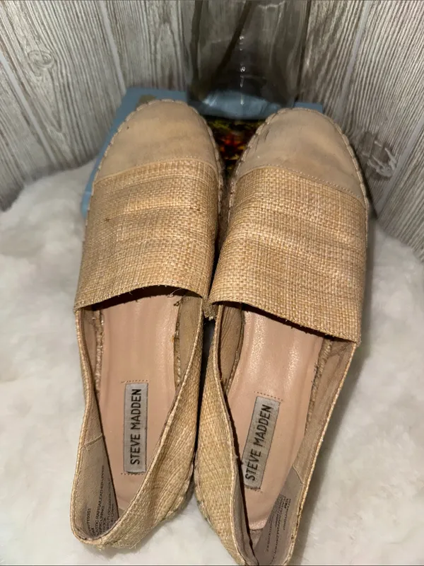 Steve Madden Tan Raffia Slip-On Espadrilles - Image 4
