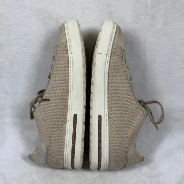 Birkenstock Bend Low Canvas Suede Sneakers Sandcastle Beige Tan 40 L9 M7 1031‎ - Image 8