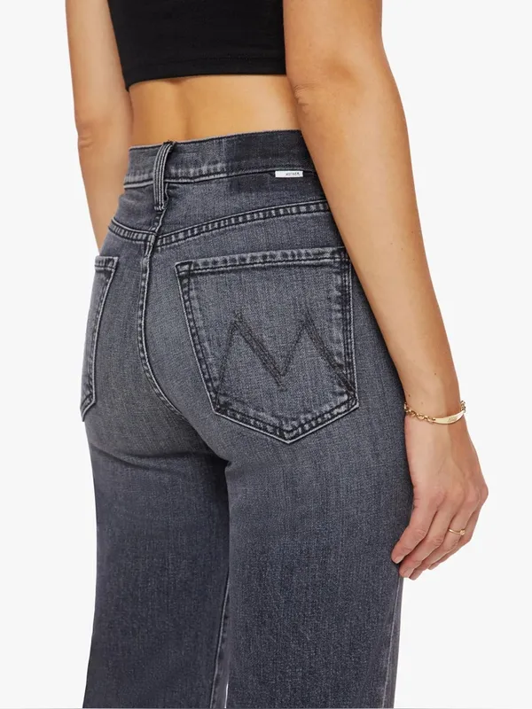 MOTHER‎ Superior The Rambler Zip Flood Outta Sight Jeans In Charcoal Womens 27 - Image 3
