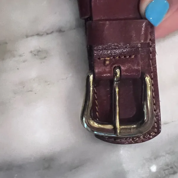 BELT IN WET LEATHER Brown - Image 5