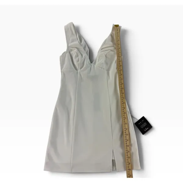 Lulus White Plunging V-Neck Halter Mini Dress Size S - Image 8