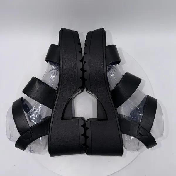 Soda Heels Women's Size 9 Black Chunky Platform Sandals Y2K Style - Image 4