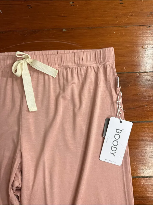 NWT Boody Goodnight Sleep Lounge Pants Dusty Pink Lightweight Bamboo Sz XL 💛🍄 - Image 4