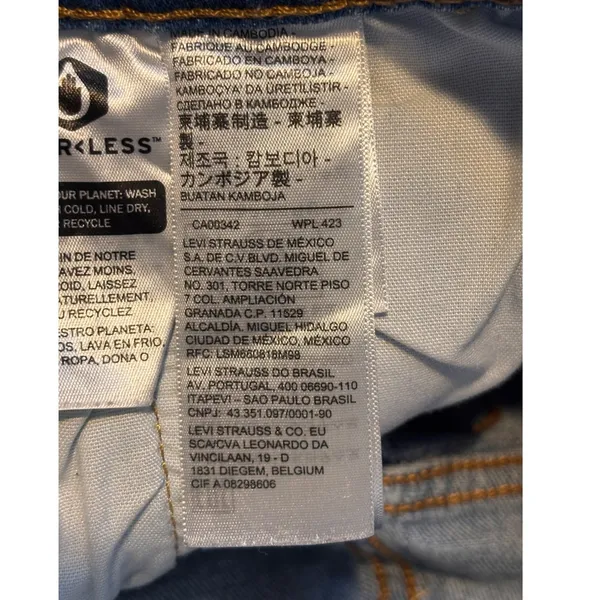 Levi's Womens 501 Original Shorts 27 Blue Distressed Cutoff Denim Boho Festival - Image 8
