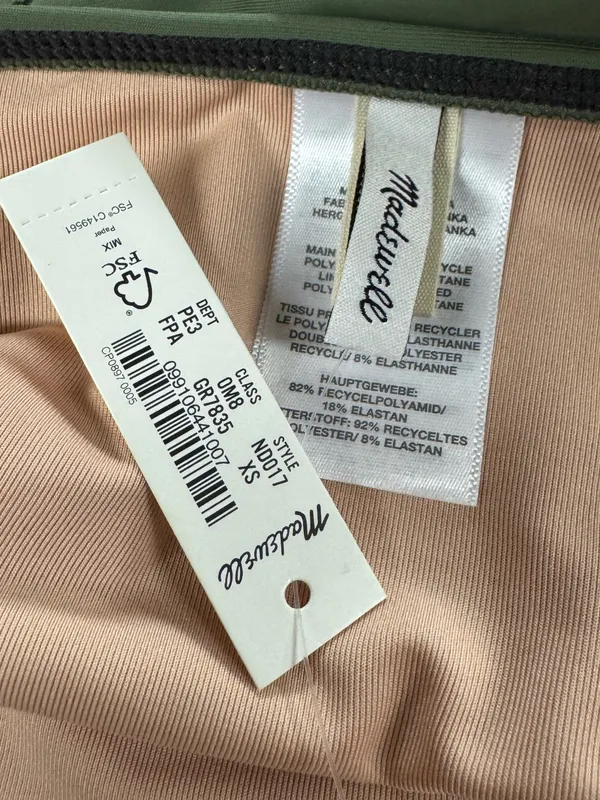 NEW Madewell Green Bikini Bottoms Women’s XS - Image 4
