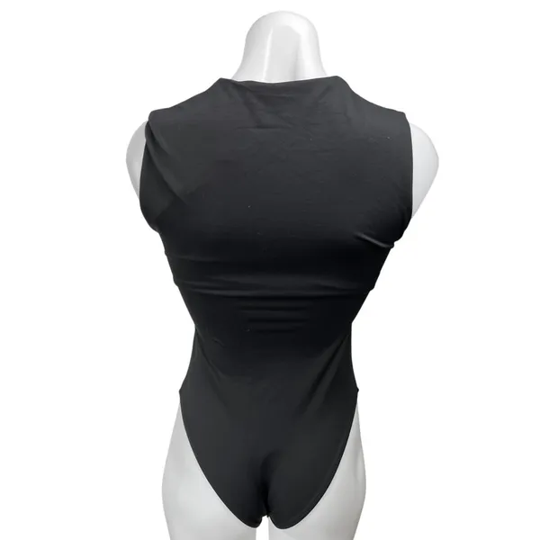 Zara Women's Black Square Neck Stretch Sleeveless Tank Bodysuit Top Size S - Image 2
