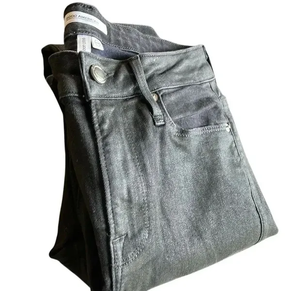 Good American Good Legs Mid Rise Black Skinny Jeans size 2/26 #784 - Image 10