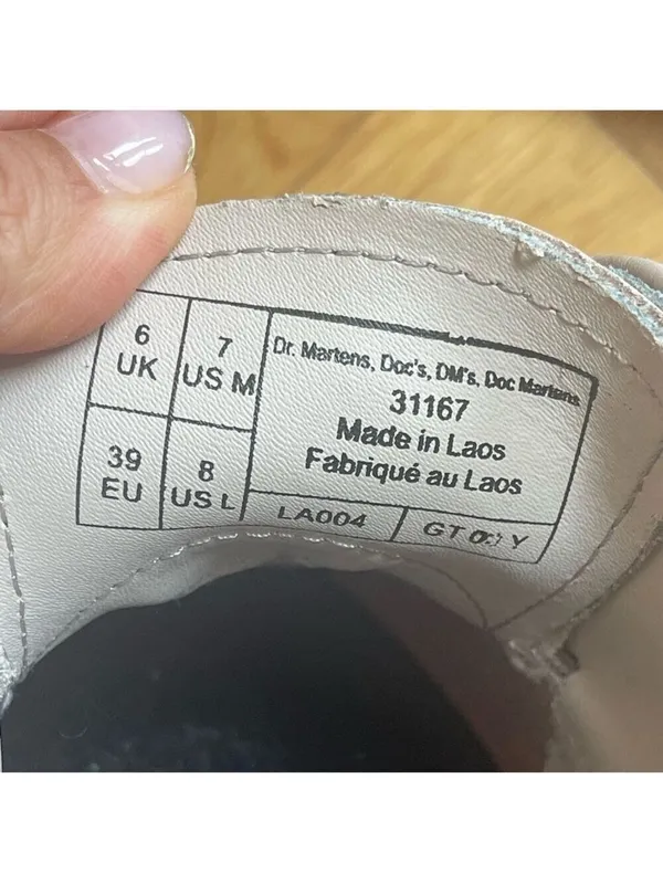 DR. MARTENS 31167 PLATFORM OXFORDS SHOES PINKY BEIGE BLUSH WOMENS Sz 39 US 8 - Image 13