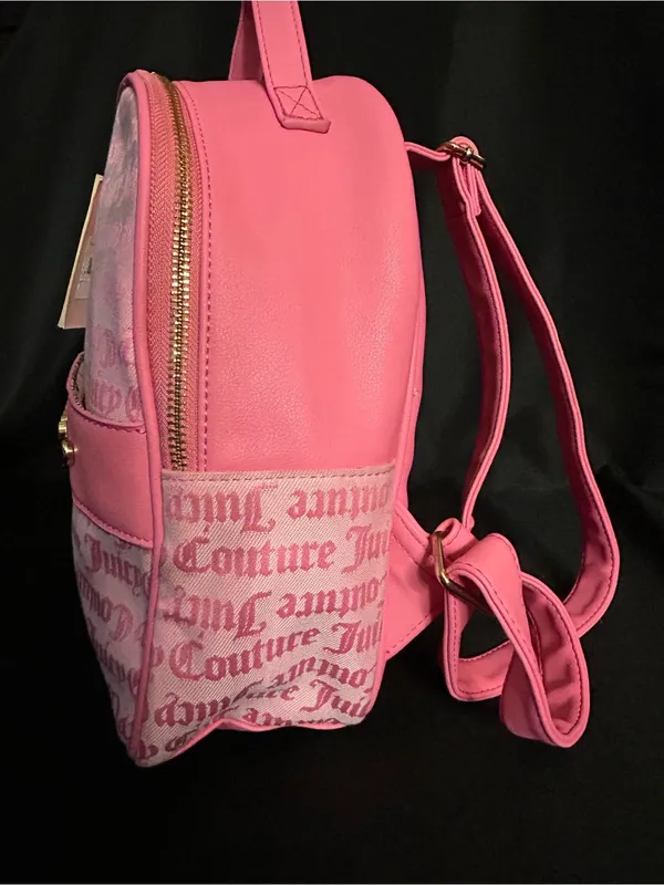 Juicy Couture Pink Logo Mini Backpack with Gold Accent NWT - Image 4