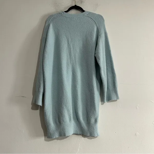Anthropologie Daily Practice Long Sleeve Sweater Mini Dress Blue Sky Cozy Cabin - Image 7