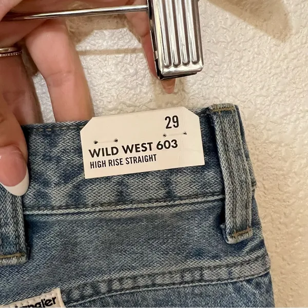 Wrangler Wild West 603 High Rise Straight Ripped Knee Jeans NEW 29 x 28 - Image 9