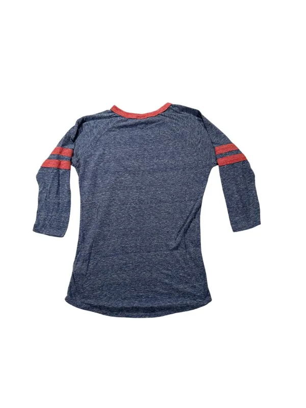 LuLaRoe Small Womens Blue & Red Baseball Tee 3/4 Sleeve Simply Comfortable - Image 4