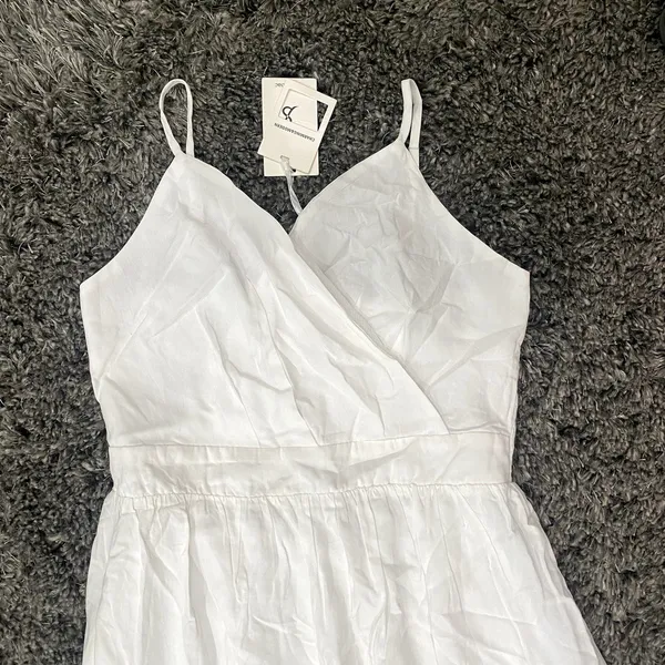 Jasambac Lace Accent Maxi Dress in White, Size M​​​​​ - Image 2