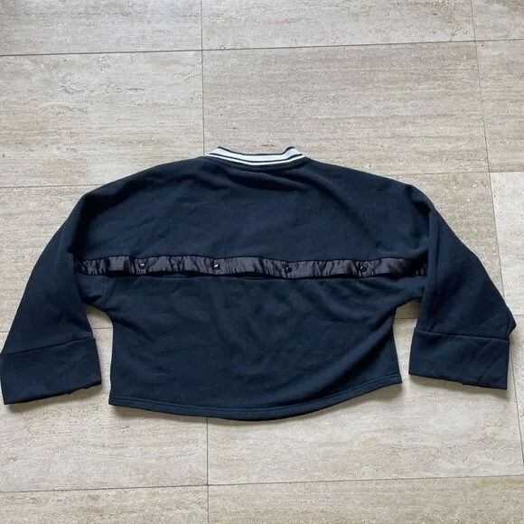 PUMA Warm SNAP Crossed CROPPED FLEECE JACKET Pullover Gym Yoga Coat Women's‎ M - Image 6