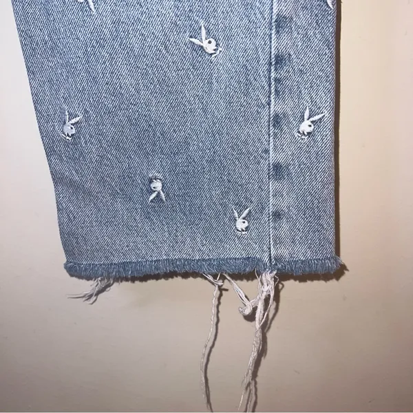 Playboy x PacSun Embroidered Straight Leg‎ Jeans Size 23 High Rise - Image 7